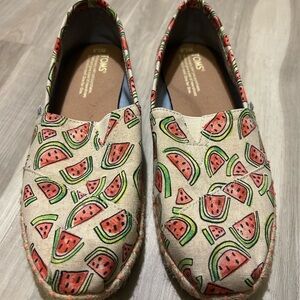 TOMS Watermelon Print Slip-On Shoes
